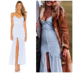 Revolve MAJORELLE Swiss Dot Daniella Light Blue Dress, S